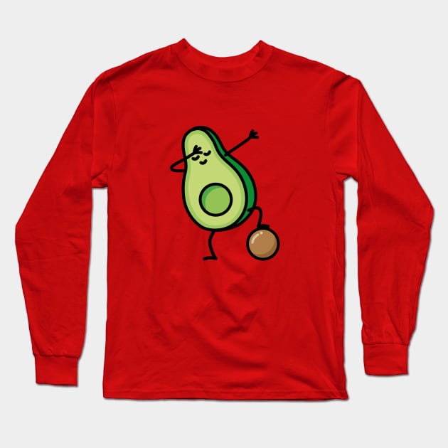 Dab dabbing avocado football football player keto Long Sleeve T-Shirt by LaundryFactory